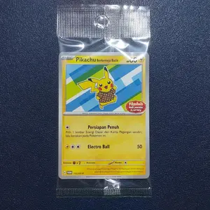 Pikachu Berkemeja Batik Staryu ver Pokemon Indonesia PROMO card