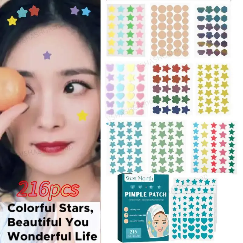 216PCS/112PCS/72PCS Laser Butterfly Acne Patch Invisible Acne Pimple Cover Patch Makeup Stickers 0