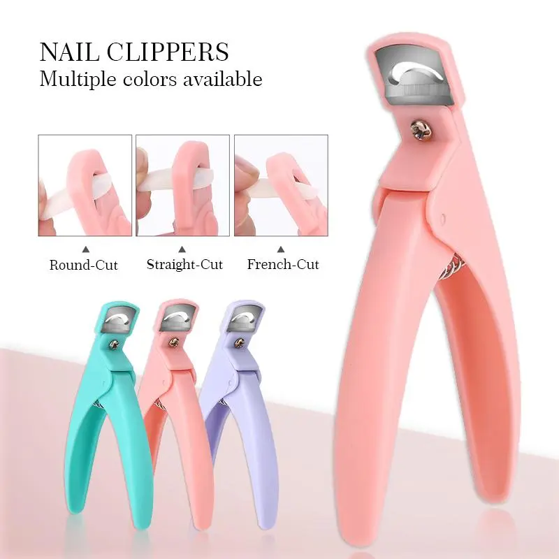 BORN PRETTY Macaroon U shaped Nail Edge Clipper Fake Nails Tips French Cutter Stainless Manicure Cutter 55980