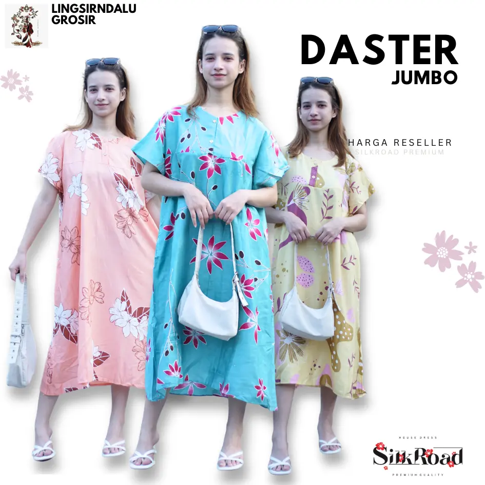 6 Pcs Daster Payung Jumbo Busui Kancing LD 120 Bahan Rayon Halus Lembut Adem [lingsirndalu]