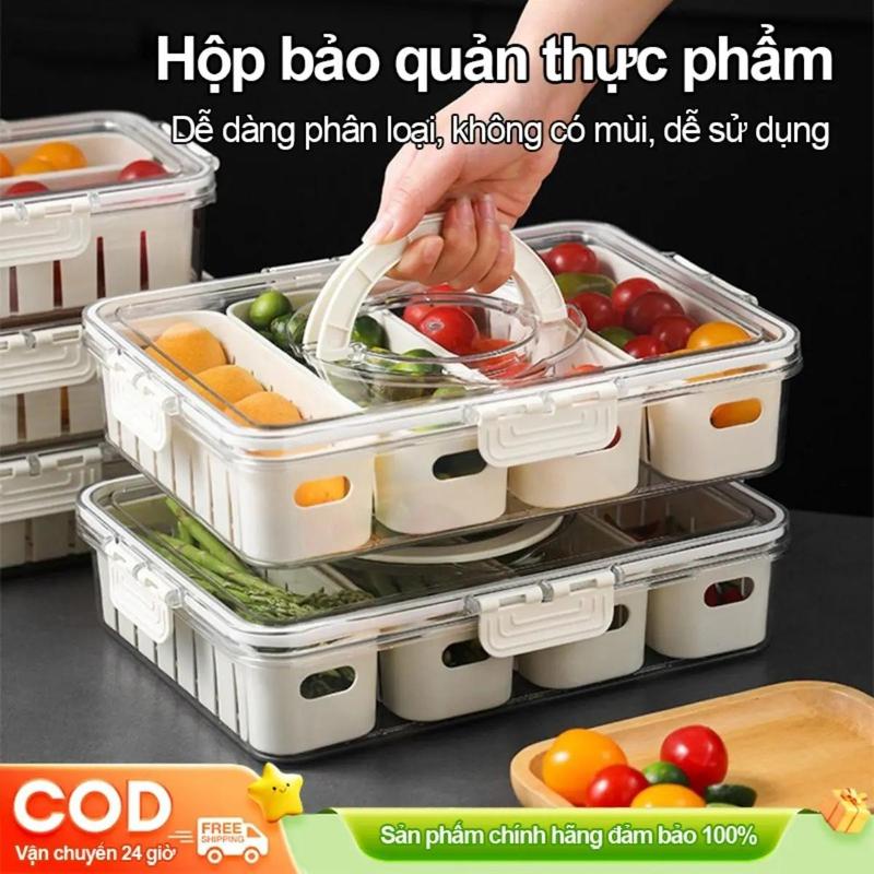 Hộp đựng thực phẩm đa năng cho tủ lạnh với nắp và tay cầm – Bền bỉ, giữ tươi…