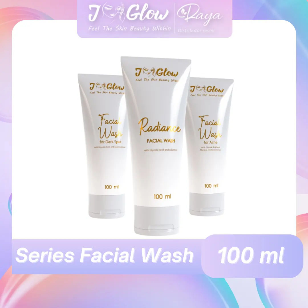 Jglow Varian Facial Wash Radiance Acne Dark Spot Semua Jenis Kulit Kontrol Minyak Perawatan Wajah Cleanser
