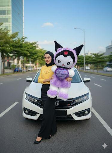 Sanrio Boneka Kuromi Jumbo Berdiri Bisa Request Nama Lucu & Menggemaskan untuk Hadiah