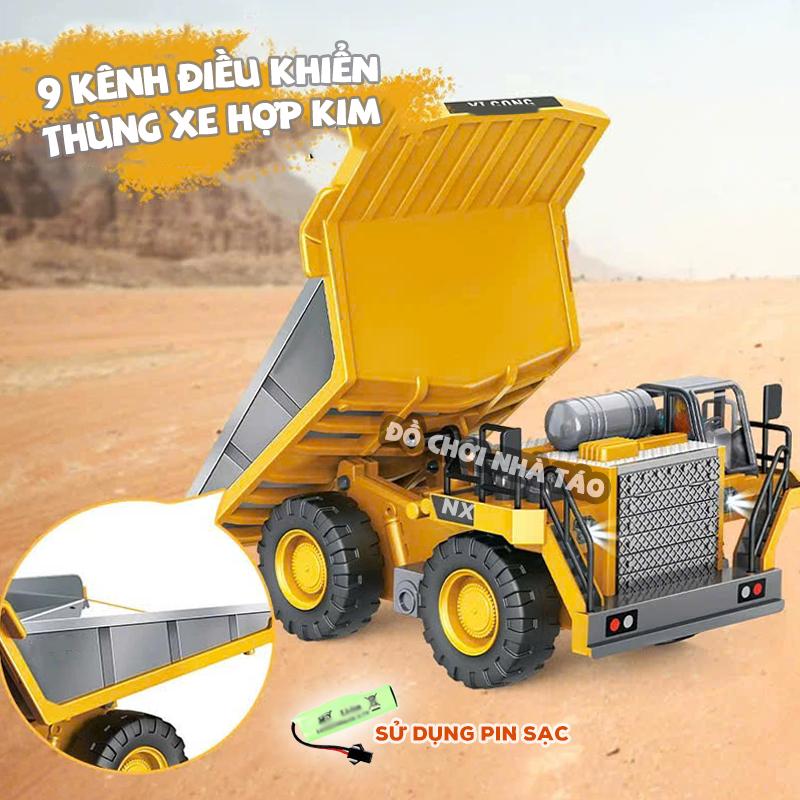  Xe Ben Điều Khiển Từ Xa XZ5 Xe Công Trình Có Đổ Ben Pin Sạc Đèn Led 6 Chức Năng Kích Thước 10x12x21cm Cho Trẻ Từ 3 Tuổi Trở Lên 