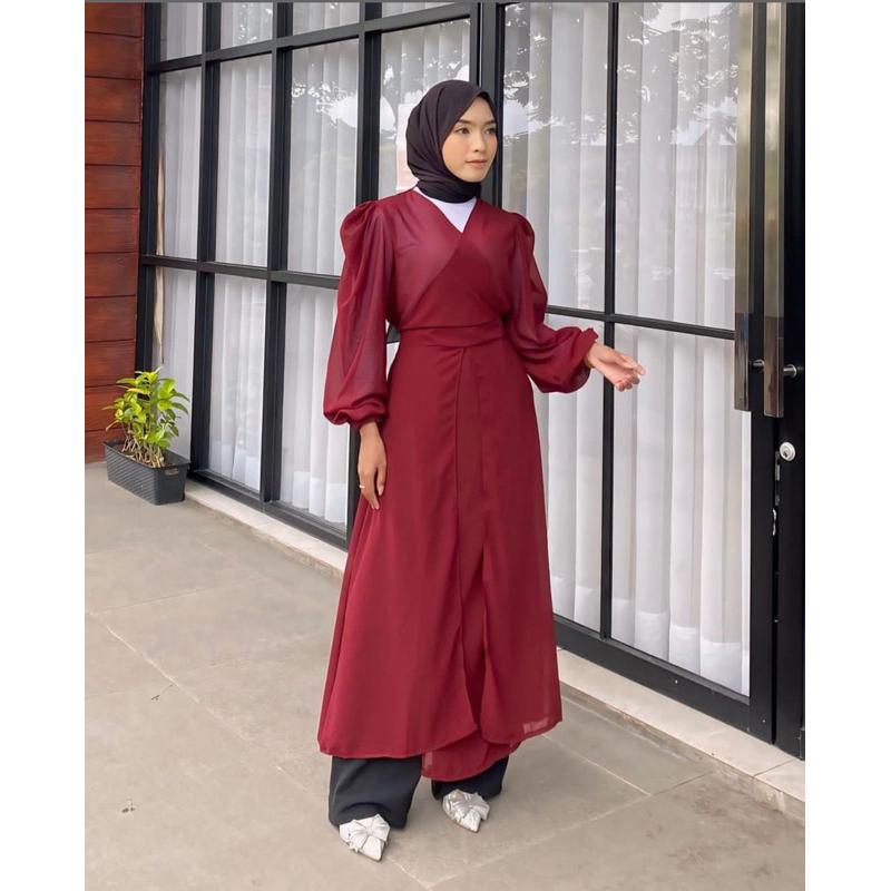 𝗧𝗘𝗥𝗠𝗨𝗥𝗔𝗛 ❗❗ Outer Alina Fashion Korean | Cardigan Outer Ceruty Premium Trendy | Ootd Kondangan | Cardigan Lebaran 2024 | Bisa COD 7