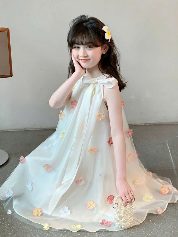 Đầm thiết kế bé gái đính hoa thủ công váy công chúa bé gái đầm đi tiệc sinh nhật bé gái size đại