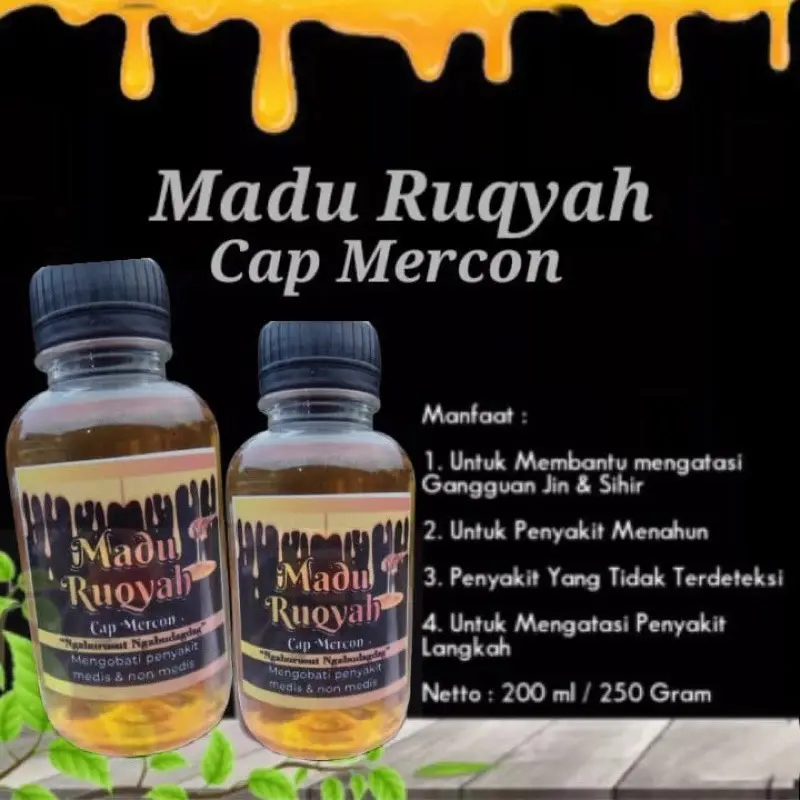 Madu Ruqyah Ki Mercon Kemasan 200ml Dapat Mengatasi Berbagai Penyakit Medis Dan Non Medis 0