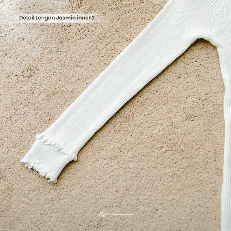 Bynissa - Jasmin Inner - Atasan Wanita - Atasan Rajut - Pakaian Sehari hari - Melar - Lengan Panjang - Wolsoom - Baju Inner Lembut Nyaman 2