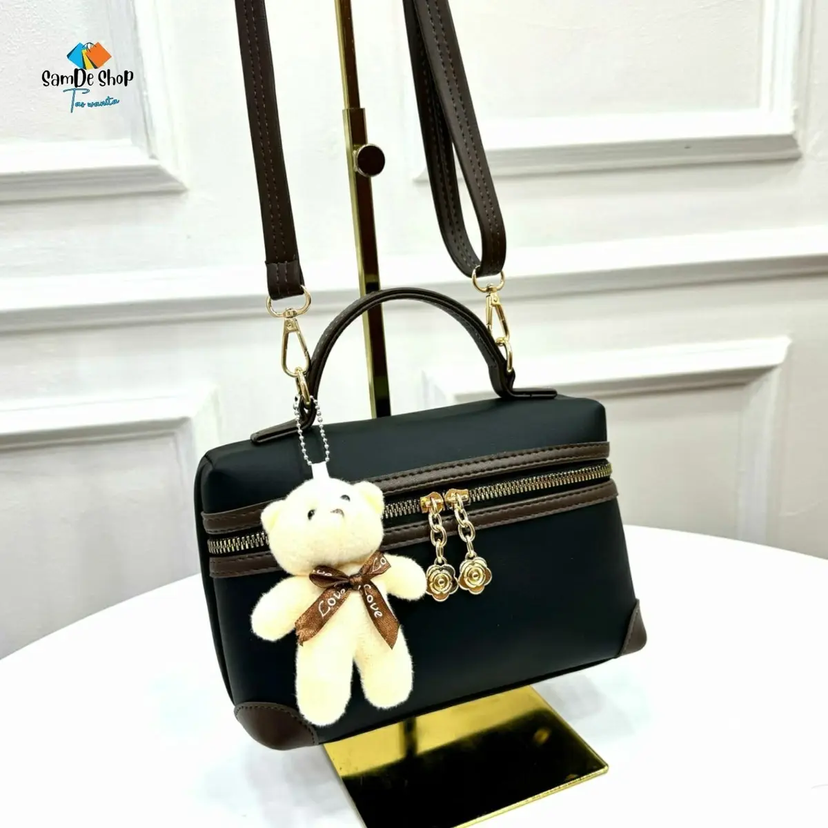 Tas Selempang Wanita SAMDESHOP Naghita dengan Bonus Gantungan Boneka Slingbag - Kulit Sintetis Premium