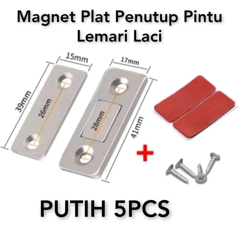 5PCS Magnet Kunci Pintu Lemari Kabinet Kunci Laci untuk Lemari Serbaguna 6