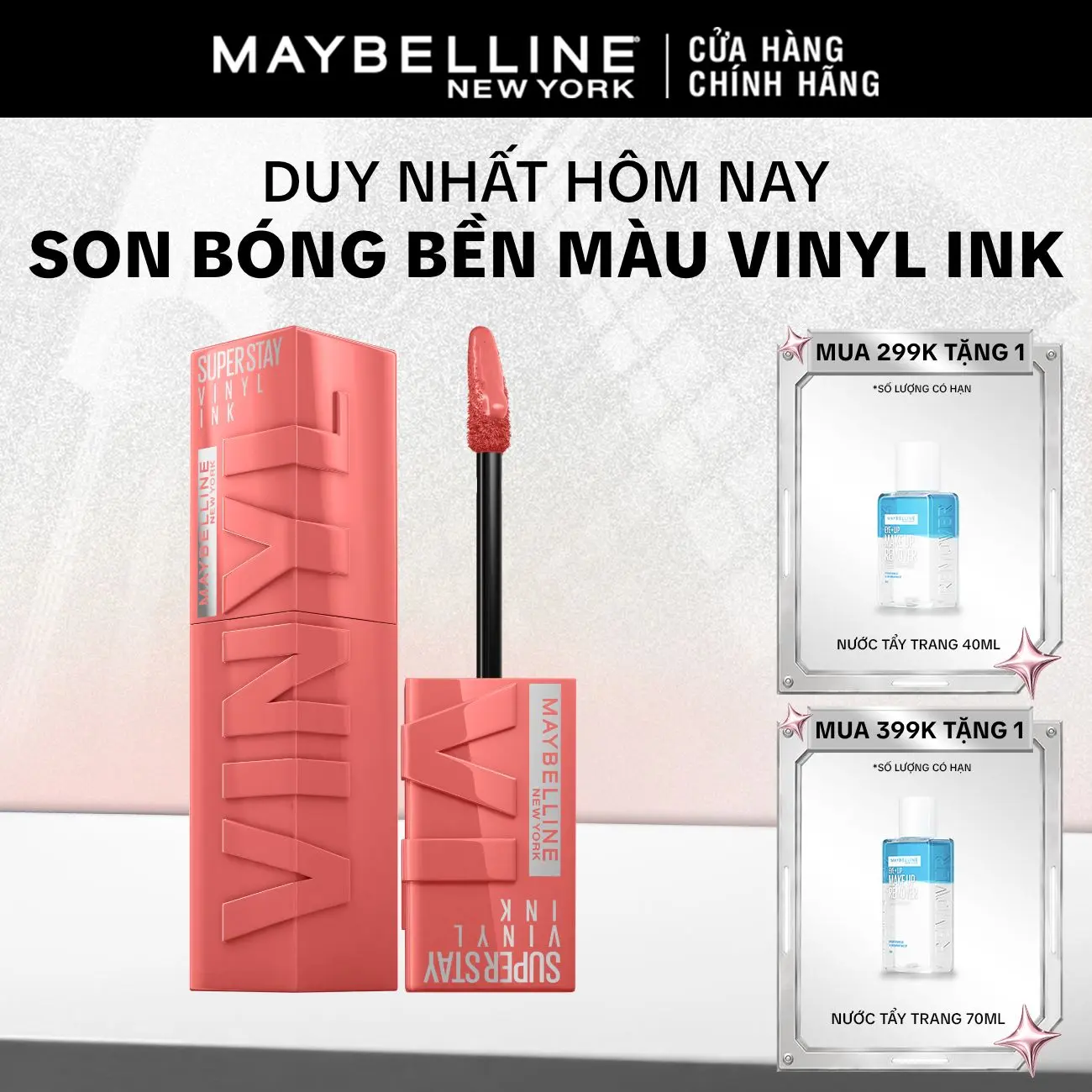 Son Bóng Bền Màu Nhẹ Môi Superstay Vinyl Ink Maybelline New York 4.2ml