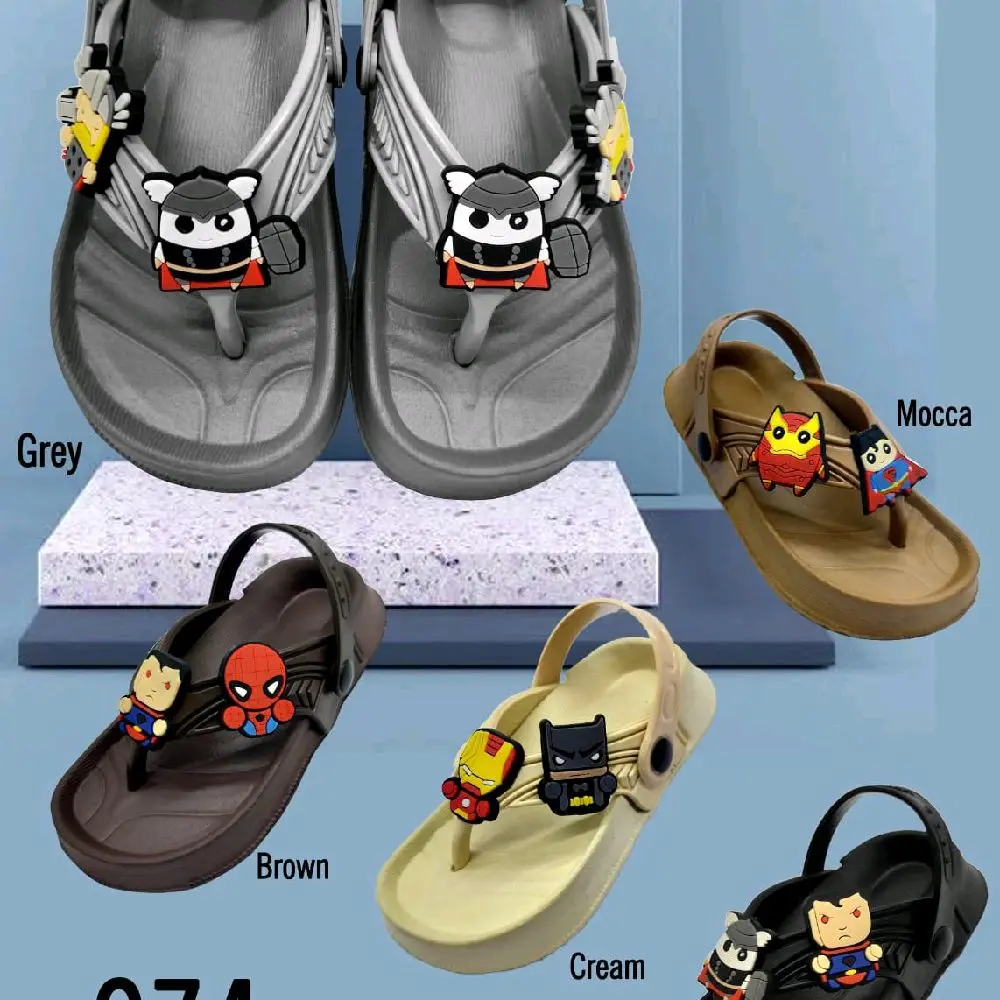 Sandal sevano anan anak terbaru model japit tali belakang isi(6 pasang)