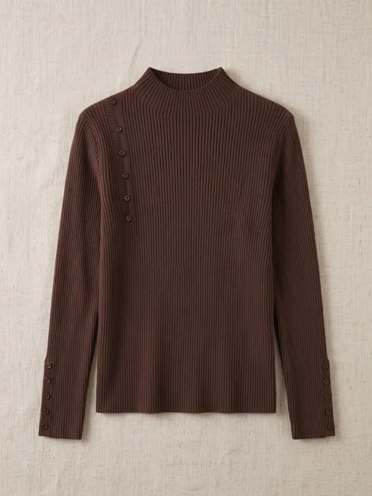 Autumn Winter Female Sweaters Knitted Women Sweater Long S ve Button Turtlene Slim Pullovers Soft rm ttoming Jumper