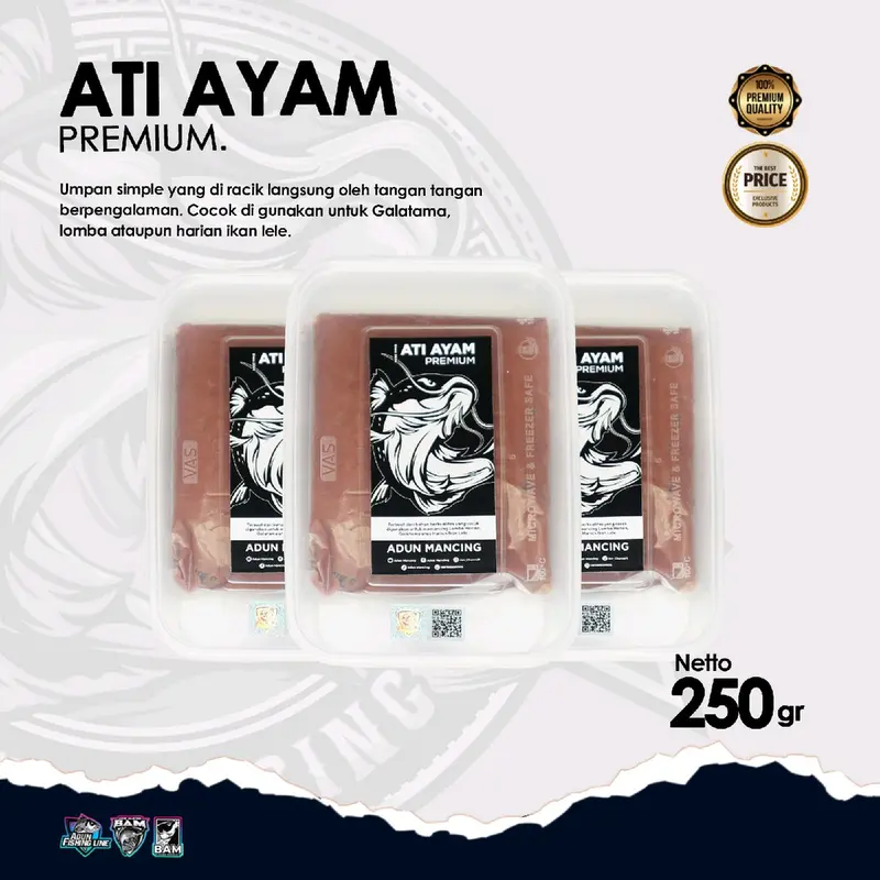 Umpan Lele Siap Pakai Ati Ayam Premium 250gram 0