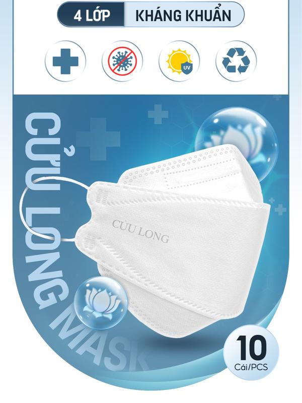 50 CÁI Khẩu Trang KF94 4 LỚP Kháng Khuẩn Cửu Long VIE Mask