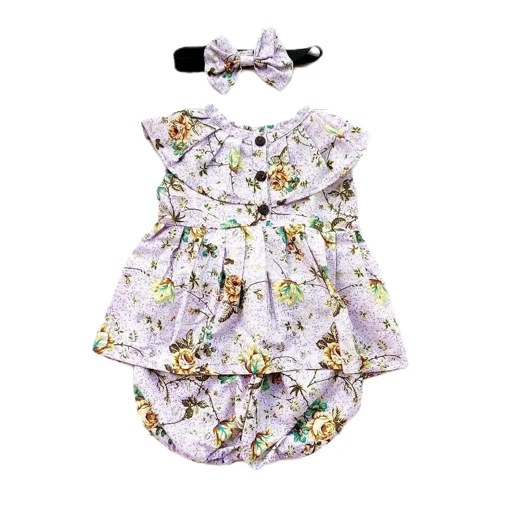 Setelan Bayi Peplum 0-12 Bulan Bahan Katun Jepang Bonus Bando