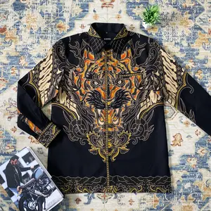 Batik Pria Hem Smock Bordir A836 Katun Premium