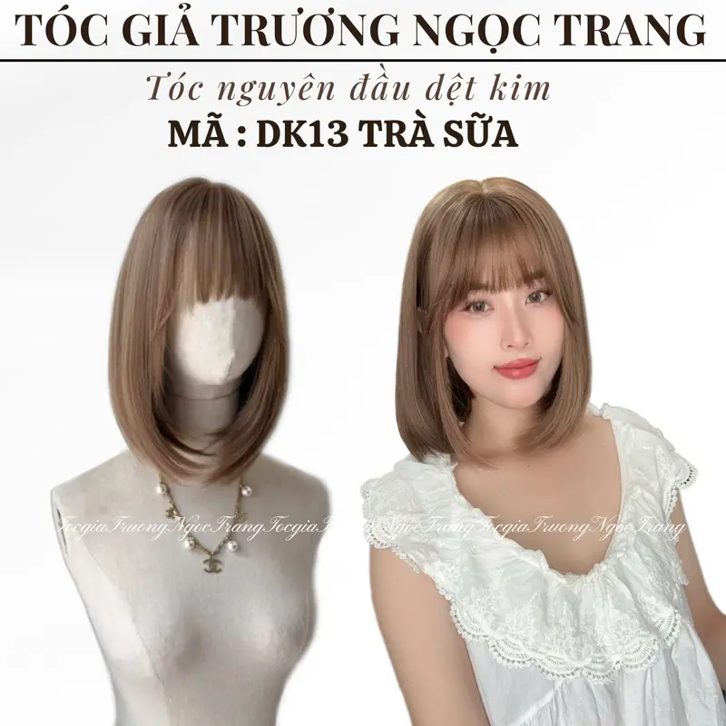 < DK13 > TÓC NGUYÊN ĐẦU DỆT KIM THẾ HỆ MỚI DA ĐẦU BẢNG TO CÓ THỂ ĐỔI NGÔI 2