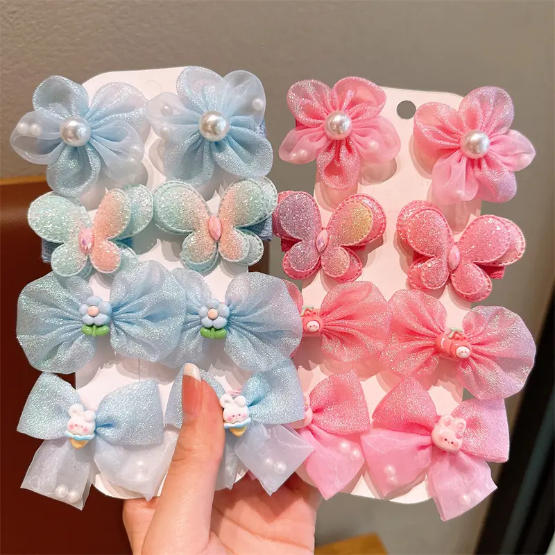 BeeChic.Kids Jepitan Bunga Rambut Anak Perempuan Hairpins Princess Super Fairy Yarn Flower Clip 3