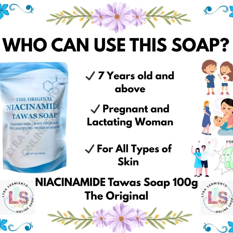 NIACINAMIDE Tawas Soap The Original 100g Body Care Odor, Acne Skin Whitening & Anti-Bacterial Eliminator Cleansing Cleanser Glycolic Glycolic Acid Glutathione Kojic Papaya
