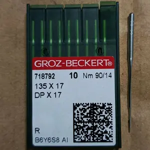 DPx17 nomor 14 GROZ BECKERT GB 90/14 DP x 17 jarum mesin jahit sepatu high speed KOMPUTER