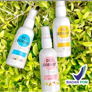 (BPOM) PAKET 3 BOTOL DEODORANT SPRAY TAWAS DENGAN AROMA SEGAR, KOPI, BUAH MENGHILANGKAN BAU BADAN KETIAK BEBAS BAU