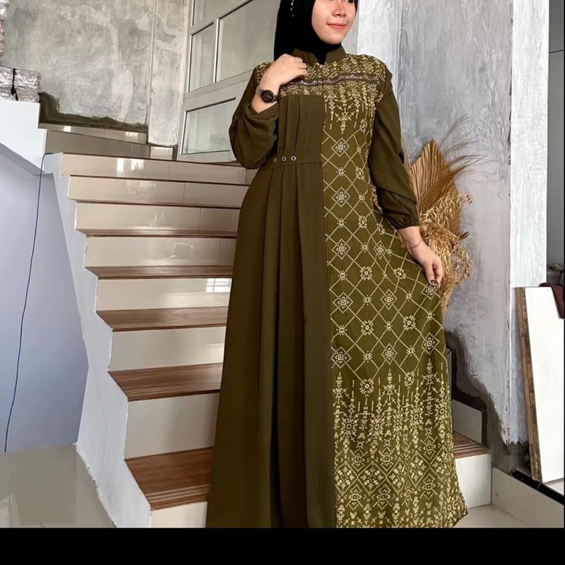 gamis tsabina cringkle airflow motif 0