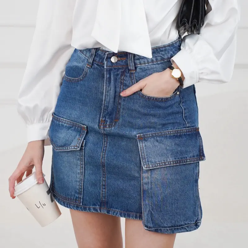 ￼[Corrine] Mary Jeans | Rok jeans Pendek | Rok jeans cargo | Rok Jeans | Rok Mini 3