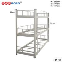 Gambar SAPPORO ARIDA SET - Ranjang Susun Besi 3 Tingkat | Divan Susun 3 Tingkat - H180 - White dari Sapporo Furniture Online Kab. Bogor 2 Tokopedia
