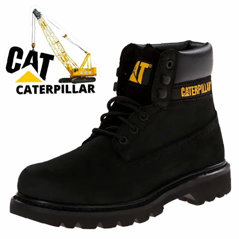 Fashion - Sepatu Boots Safety Pria Sepatu Ourdoor Ujung Besi CATERPILLAR SBY HIGH Bahan Sintetis Terlaris | Kekinian