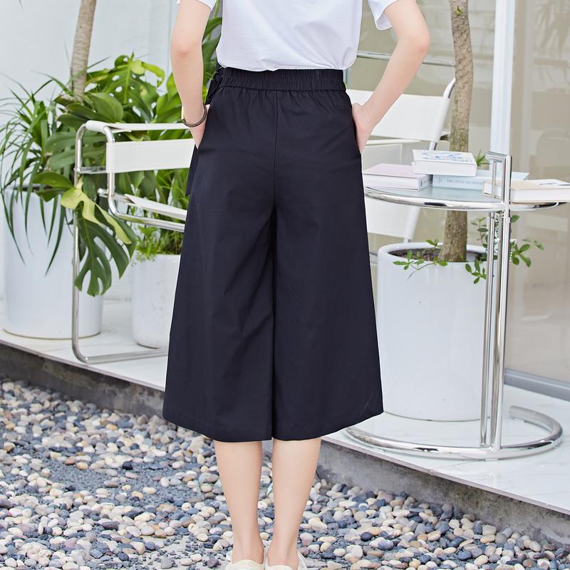 Product Introduction of Eyouth 1063  Women wide leg capri pants high waist casual ladies woman pants 28
