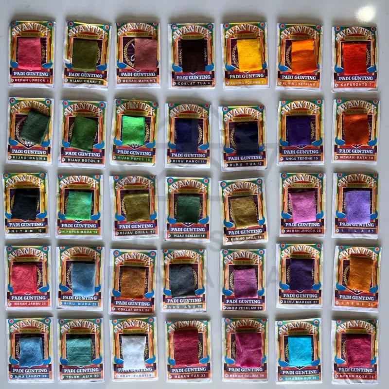 Wantex Biru Muda Padi Gunting Wenter Pewarna Warna Warni Tie Dye Baju Sumbo Sumba Kain Cotton Satuan Eceran Jumputan Art Celup Wentek Serbuk Coloring Color Jumput Craft Crafting Kerajinan Jeans Sepatu Jaket Sweater Bahan Seni 1