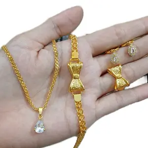 Set perhiasan wanita mas muda terbaru free surat