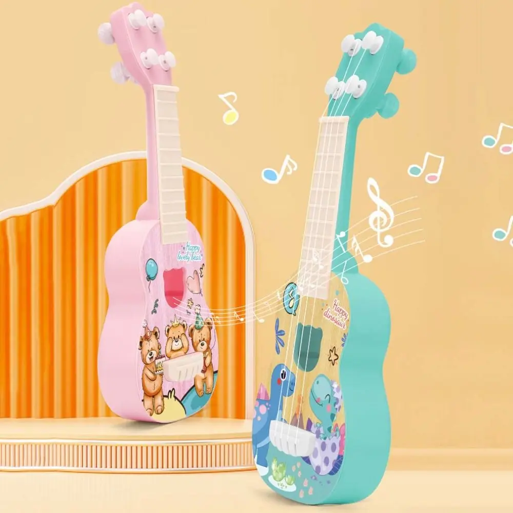 Đồ Chơi Nhạc Cụ, Đàn Ukulele 4 Dây, Núm Dây Có Thể Điều Chỉnh Dây Nylon, Đồ Chơi Đàn Ukulele Mô Phỏng, Có Thể Chơi, Bền, Đồ Chơi Đàn Ghi Ta Nhỏ Thích Hợp Cho Trẻ Em