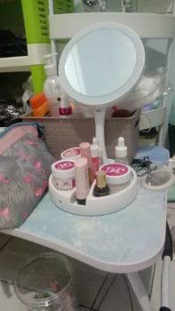 Product Review of Cermin Bulat Lipat Kaca Rias LED 2 Sisi Ganda Putar USB Cas from ^**^ 0