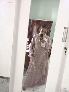 Product Review of Ready Stok | ZEMIRA RAYA | Dress Panjang Set Wanita ( Setelan Iner dan Outer Busui ) Baju Gamis fit Muslim Motif Mewah from a**l 0