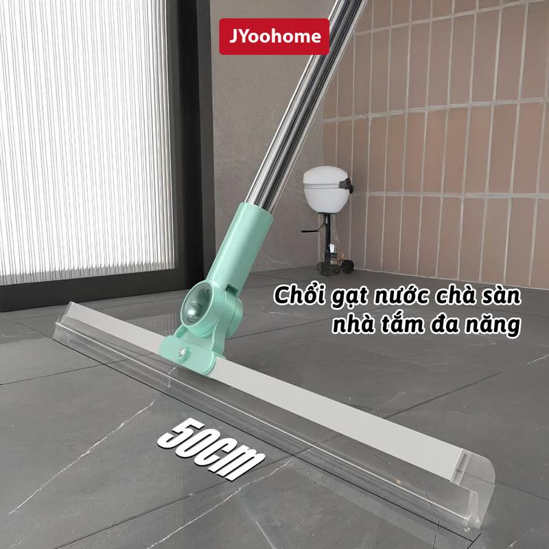 Chổi Gạt Nước Chà Sàn Nhà Tắm JYoohome Đầu Silicon Chổi Quét Nhà Đa Năng Lau Kính Góc Tường