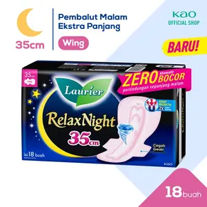 Laurier Relax Night 18s - Pembalut Wing 35cm