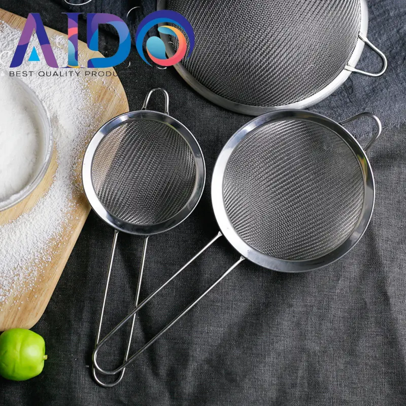 SARINGAN MINYAK CEKO SARINGAN JUS TEPUNG 8cm sampai 22cm saringan Halus Stainless Steel Serbaguna S8 Kitchenware Kitchenware COD 1
