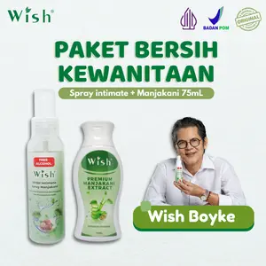Paket Bersih Kewanitaan Wish Boyke - Spray intimate & Sabun Manjakani 75mL - Feminine Hygiene membersihkan atasi bau & gatal