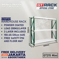 Gambar RAK GUDANG BESI GT RACK GT215 MINI WAREHOUSE RACK 200KG TINGGI 3 SUSUN 1.2 METER LEBAR 40CM PANJANG 1.5M - STARTER dari BrothersNetworks Kota Administrasi Jakarta Barat 1 Tokopedia