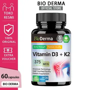 Vitamin D3K2 10000IU, dukung kesehatan tulang kuat, tingkatkan penyerapan kalsium, hasil maksimal,60 Kapsul