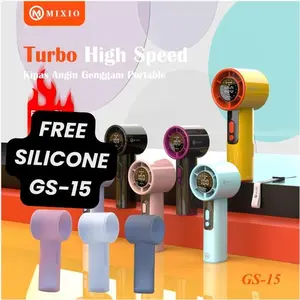 (Paket Hemat) - MIXIO GS-15 Mini Fan Portable High Speed Turbo + Silicon Case GS-15