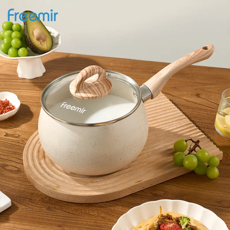 [SPECIAL LIVE] Panci MPASI Gemoy Panci Aladin 20/16 Cm Anti Lengket Tutup Kaca Cookware Beige Susu MPASI Rebus Alat Dapur Masak Gemoy Kitchenware 1