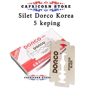 Silet Dorco HQ Merah 1 box 5 keping Silet cukur rambut