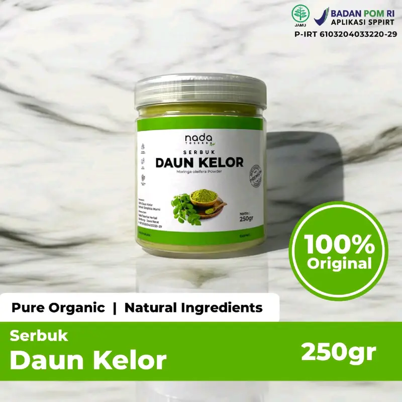 DAUN KELOR Bubuk Serbuk Premium Organik | Herbal Kolesterol & Darah Tinggi | Moringan Oleifera Organic Powder | 50gr, 100gr, 250gr, 500gr & 1Kg 0