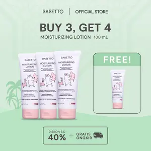 [PROMO AMBYAR] Babetto Buy 3 Get 4 FREE - Lotion Pelembab Perawatan Kulit Sensitif Kering Ruam (Eksim) Bayi dan Anak
