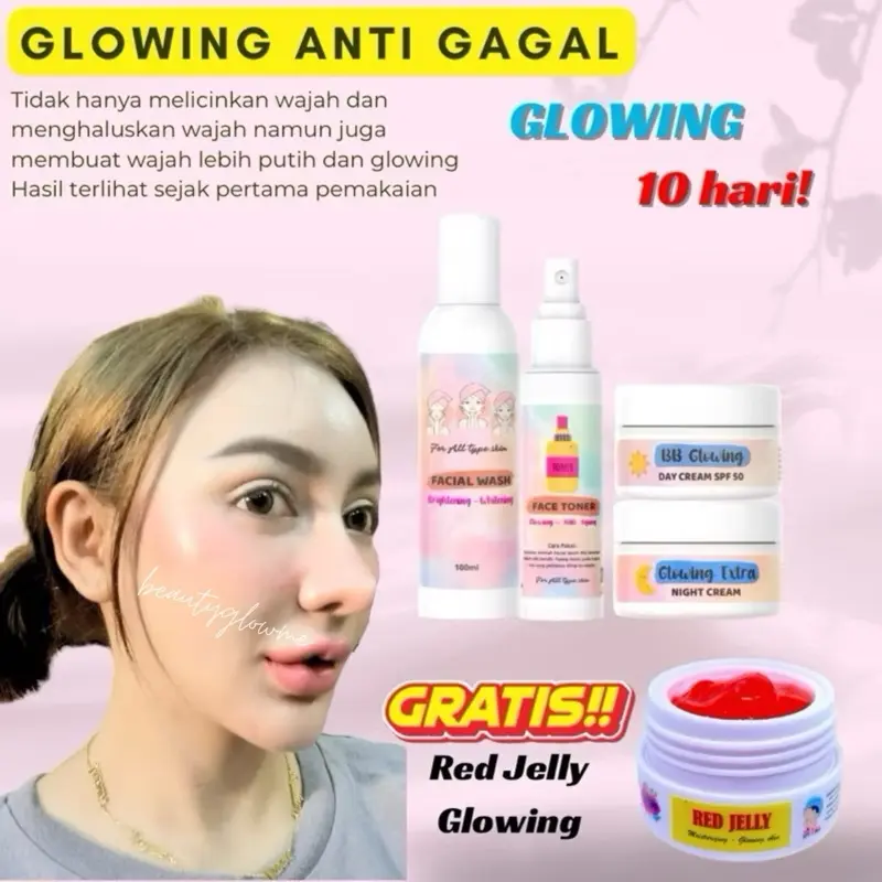 [PROMO] Paket GLOWING EXTRA SPF 50 Memutihkan Mencerahkan wajah