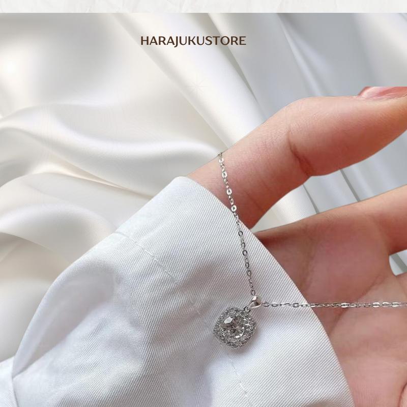 HARAJUKU kalung wanita moissanite korean style HIGH PREMIUM/ANTI KARAT (BISA COD) 5