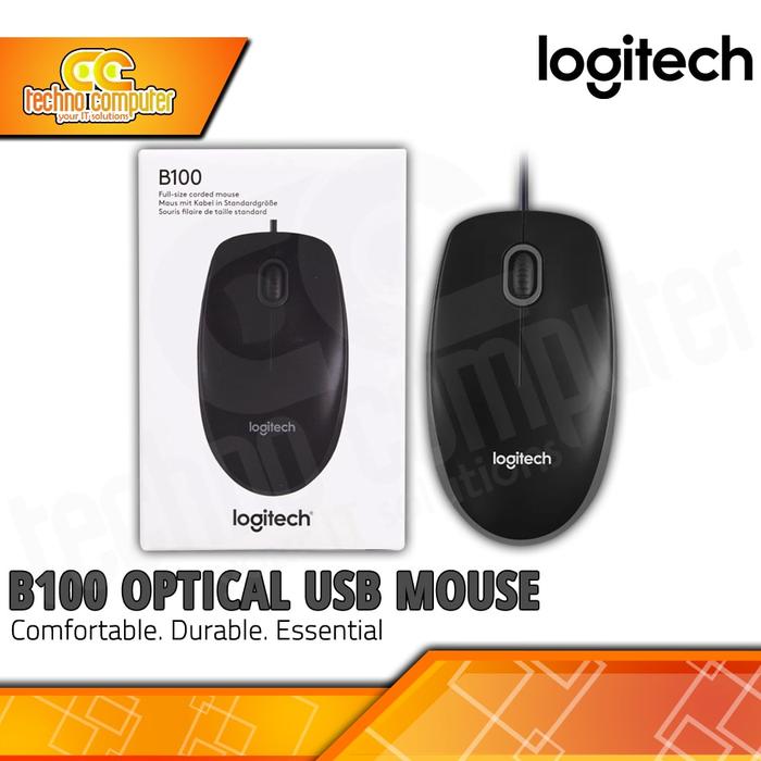 Gambar MOUSE LOGITECH B100 Optical USB dari Techno Computer Bali Kota Denpasar Tokopedia